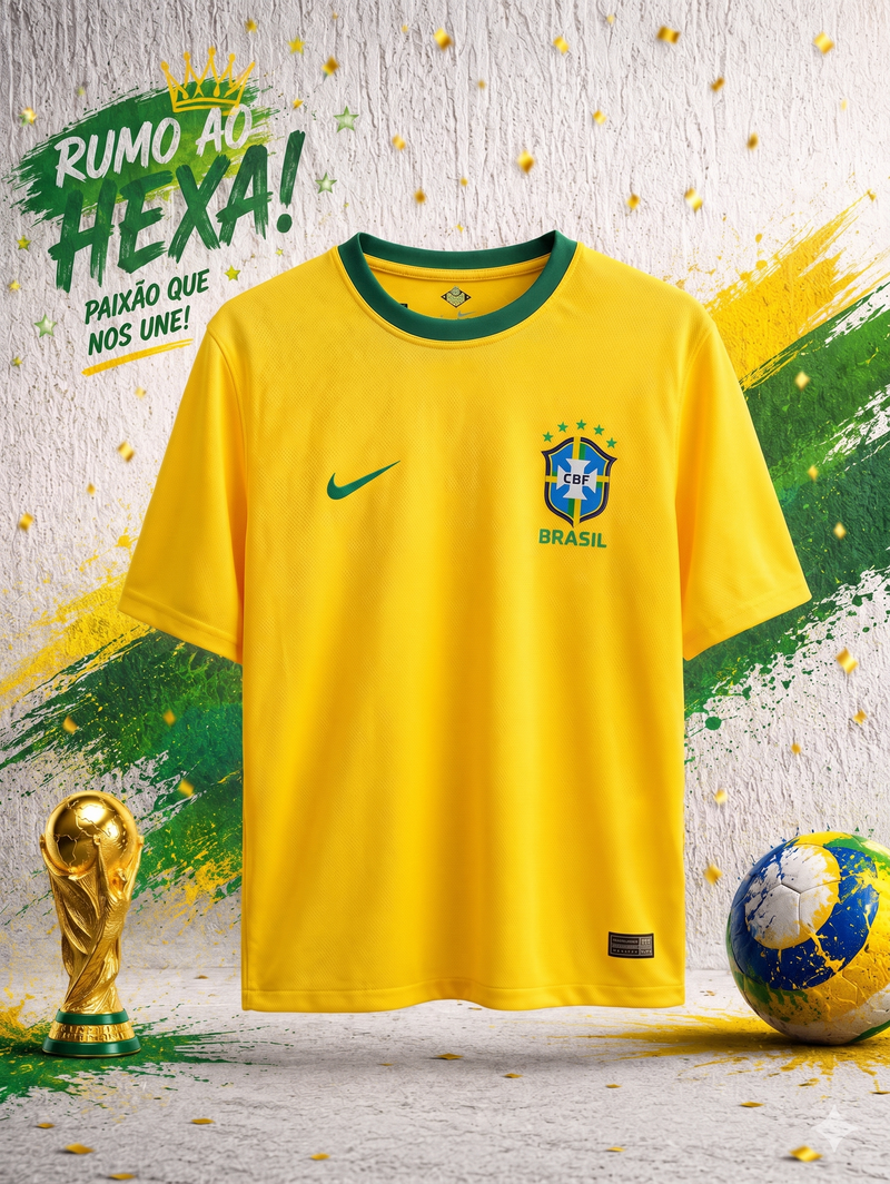 Camiseta Brasil Dry Fit Premium unissex