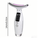Massageador De Pele Firmeza Pescoço Led de 7 Modos Massageador Portátil Beleza para Rosto e Pescoço Click